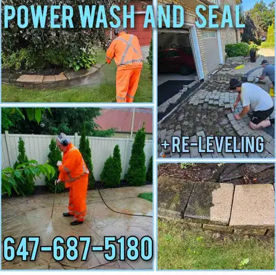 Interlocking Power Wash, Repairs and  Seal +  Re-Level&New, View more