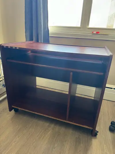 Pure solid wood desk computer desk movable, View more