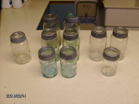 Vintage Glass top Mason jar assortment