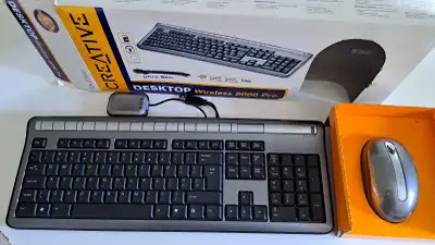 Creative wireless keyboard and mouse set, View more