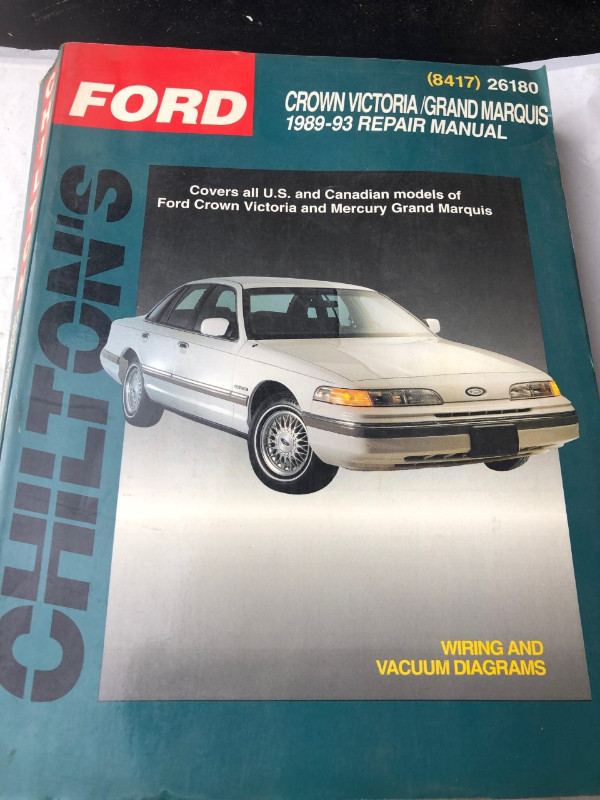 1989 - 1993 CHILTON CROWN VICTORIA GRAND MARQUIS MANUAL $M0077 in Textbooks in Edmonton