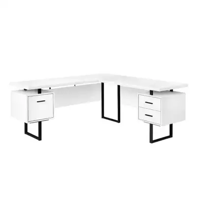 Monarch Specialties Computer Desk, Home Office, Corner, Storage Drawers, 70"L, L Shape, Work, Laptop...