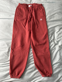 Cozy Champion Reverse Weave Sweatpants - Rust Red, Size Small