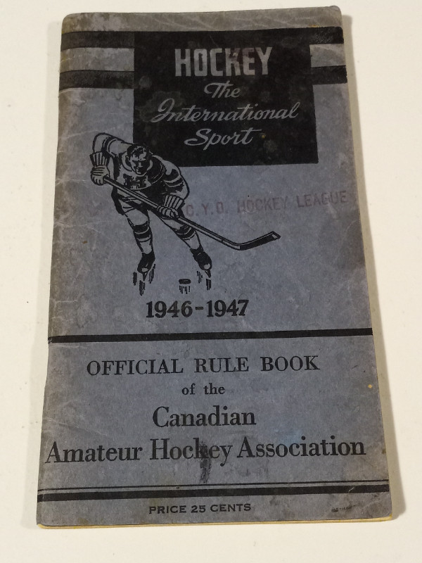 Vintage Hockey The International Sport 1946/47 Rule Book CMHA EX in Arts & Collectibles in Trenton