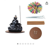 Ceramic Backflow Incense Holder, Small Waterfall Incense Cone