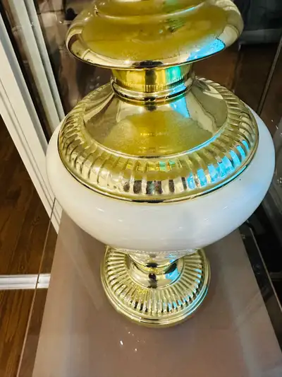 Table Lamp Gold and White, View more