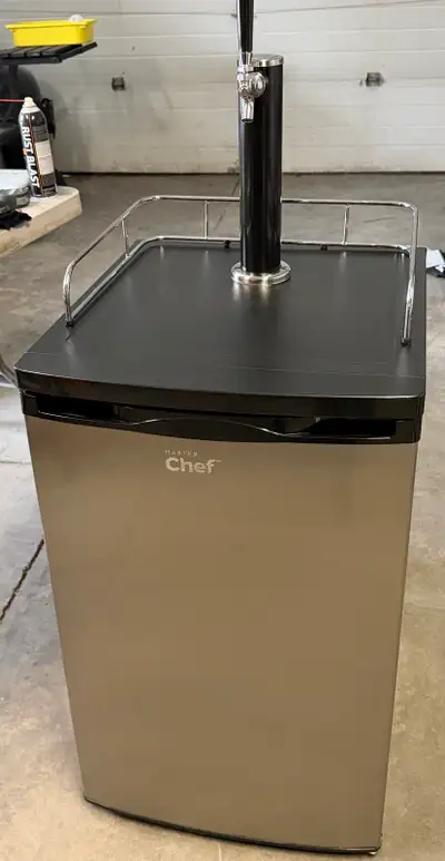 Selling Master Chef Kegerator. Works great. There are a couple small dents in the door, please see l...