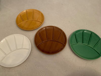 1970s  ceramic fondue plates