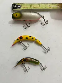 Bass Oreno Wood Fishing Lures. All 3 for $30.