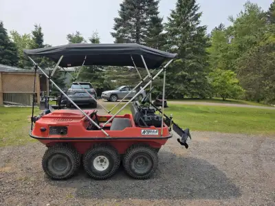 Argo - 6 wheel, includes canopy with zippered side walls, 86 thrust Newport electric motor with 2 12...