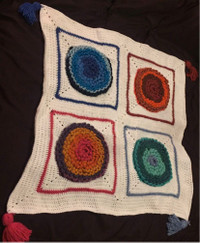 Handmade crochet 4 seasons blanket