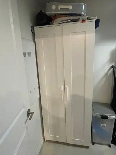 Ikea BRIMNES 2-door wardrobe, white, View more