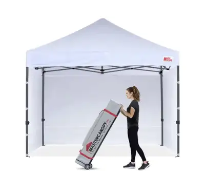 MASTERCANOPY Commercial Series Canopy w/4 walls, 8x8, White, NEW, View more
