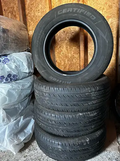 Set of Certified all-terrain tires. Size is 225/65R17. These tires are suitable for all seasons, wit...