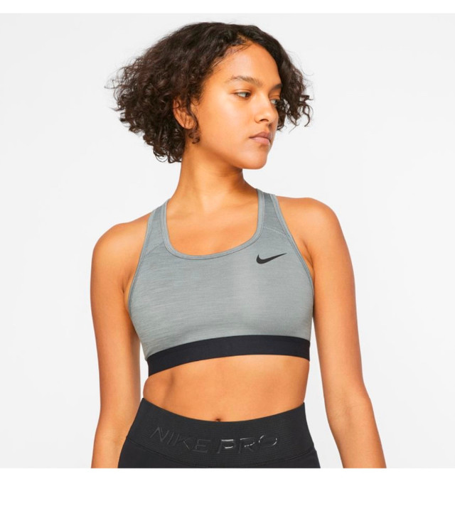 New Nike sport bra swoosh band grey/black in Women's - Tops & Outerwear in Charlottetown - Image 3