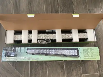 Brand new in boxes . EVERGEAR AUTOMOTIVE 27-3/4 in. LED Dual-Row Light Bar. Bought in princess auto....