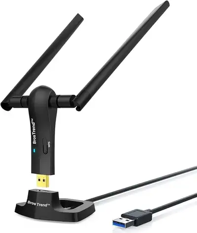 BrosTrend 1200 Mbps Long Range USB WiFi Adapter AC3, View more