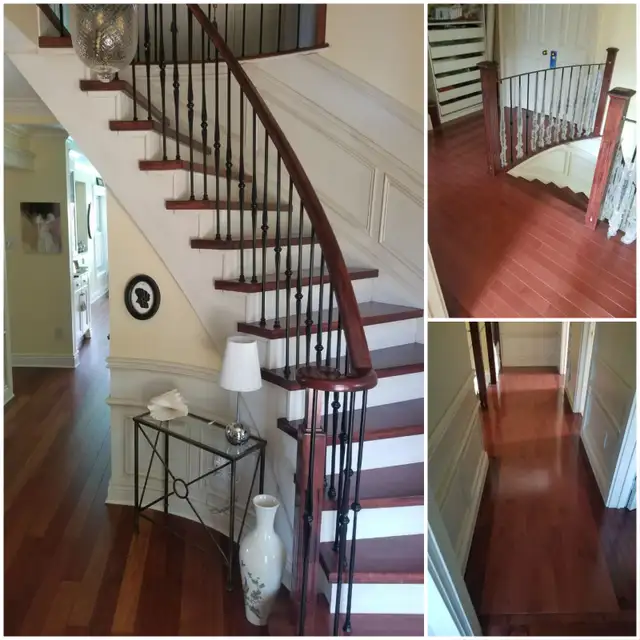 Staircase, Railings and Hardwood Floors
