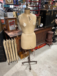 Antique superior model mannequin on stand 