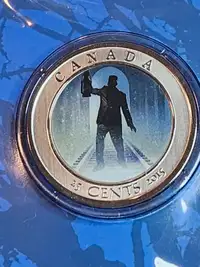 2015 HAUNTED CANADA 25-CENTS BRAKEMAN COIN AND STAMP SET