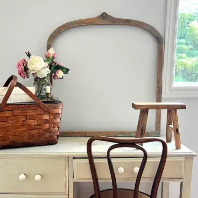 Vintage wood mirror frame, View more