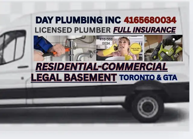 licensed plumber full insurane 4165680034 Toronto and GTA in Plumbing in Markham / York Region - Image 2