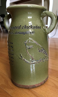 Terracotta Olive Green Vase or Home Decor
