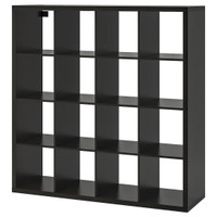 IKEA KALLAX shelf unit, black, used. 