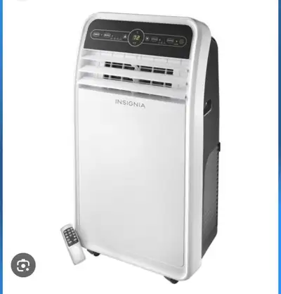 Insignia portable air conditioner. Works amazing Includes the hose and window attachment Has a remot...