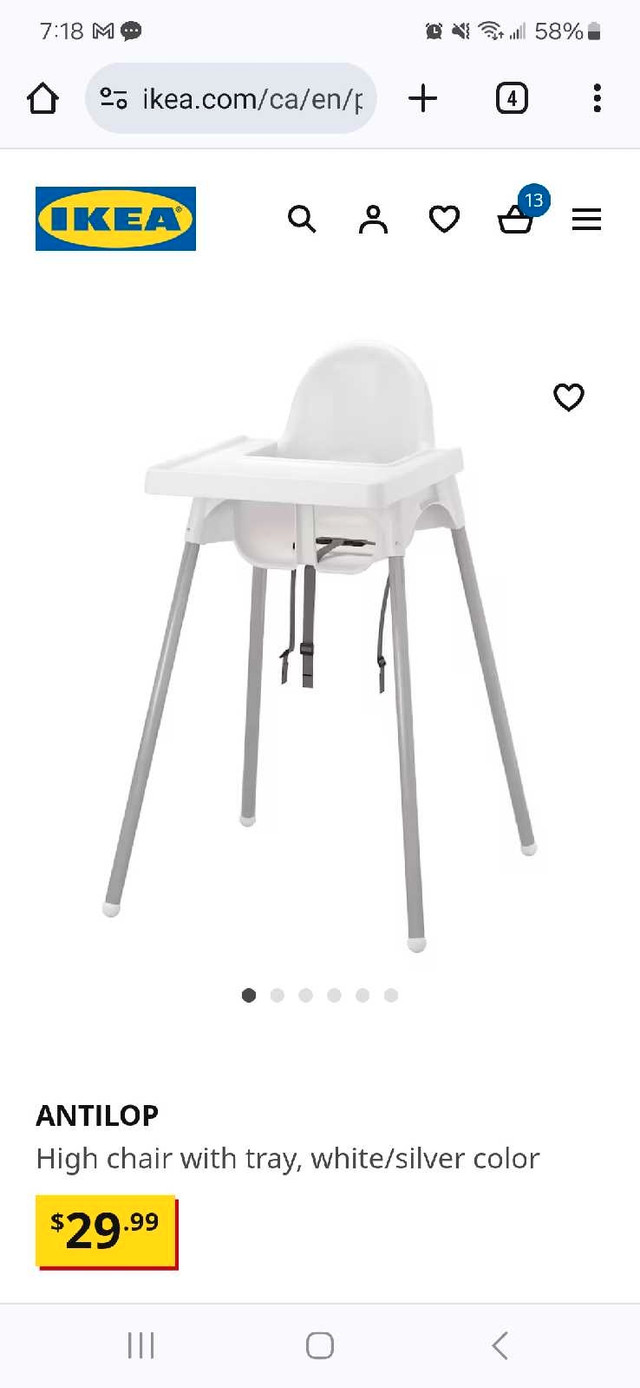 Ikea Antilop High Chair in Feeding & High Chairs in Leamington - Image 2