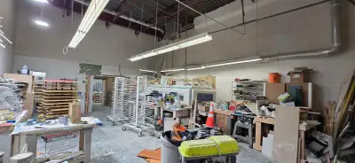 Industrial Unit for Rent, roughly 1,500 square feet. Front office with one washroom. Bay garage door...