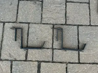 BLACK METAL FLOWER BOX BRACKET , View more
