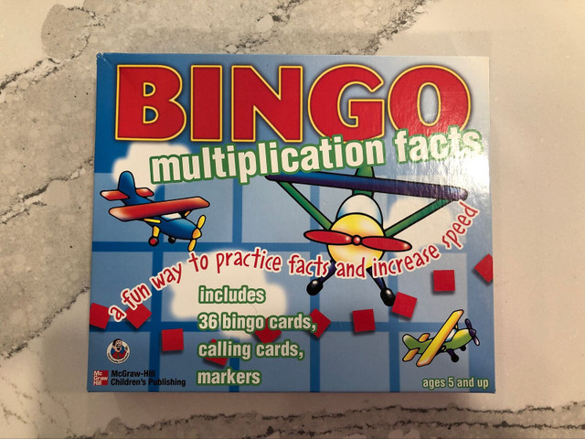 Math: EDUCATIONAL GAME: MULTIPLICATION  BINGO in Toys & Games in Hamilton