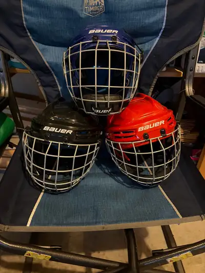 3 Hockey Helmets , View more