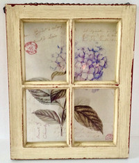 Collection. Décoration. Cadre-fenêtre Vitre à motifs floraux. L
