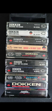10 Cassettes Métal DOKKEN ORIGINAUX état NEUVES  $150.