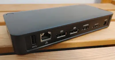 USB-C multi-function docking station for creating an uncompressed triple-video workstation. Manufact...