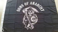 Drapeaux Sons of anarchy biens de vente chaude 3X5FT 90x150cm.
