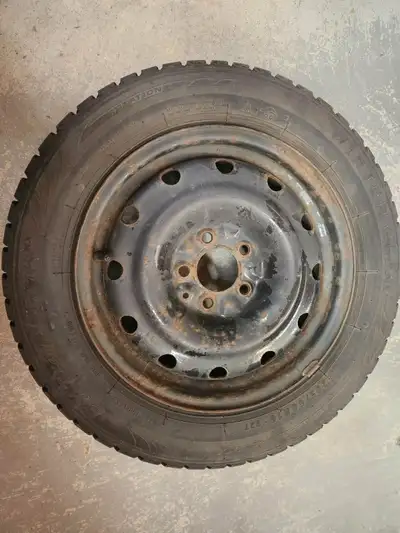 Four (4) Winter tires and rims Size: 205/60R 16 92T 5 lug rims Good tire thread level 2011 Mitsubish...