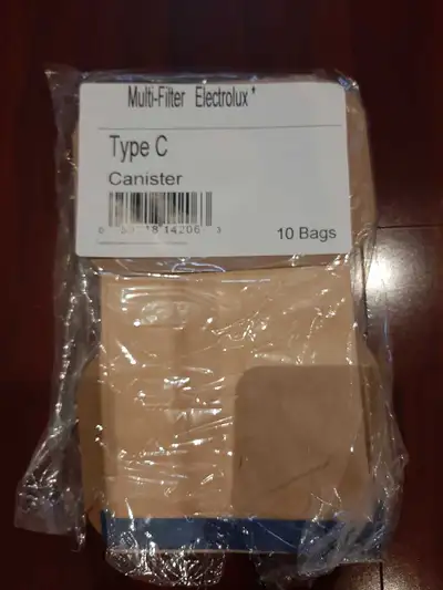 Selling a pack of new Electrolux Type C canister vacuum bags. This is a multi-filter pack and contai...