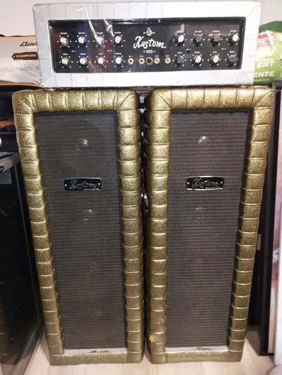 Kustom K100 B-5 Amp and Tower Cabinets, View more
