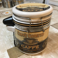 Ceramic Stokes Coffee Canister. 