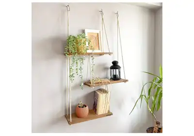 3 Tier Hanging Wood Shelves, View more