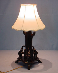 Vintage 1960's Ebony Table Lamp From The Congo Africa