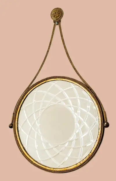 Fine VTG Bombay Co. Gilded Iron Rope & Beveled Glass Wall Mirror, View more