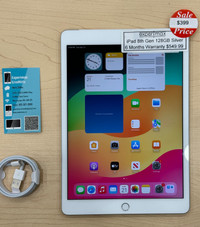 Apple iPad 8th Gen 128GB wifi+ cellular with Warranty 