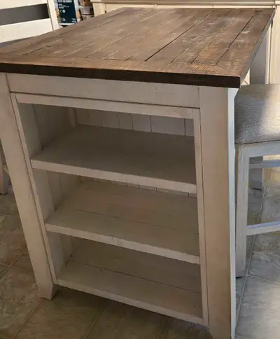 Table and stools, View more