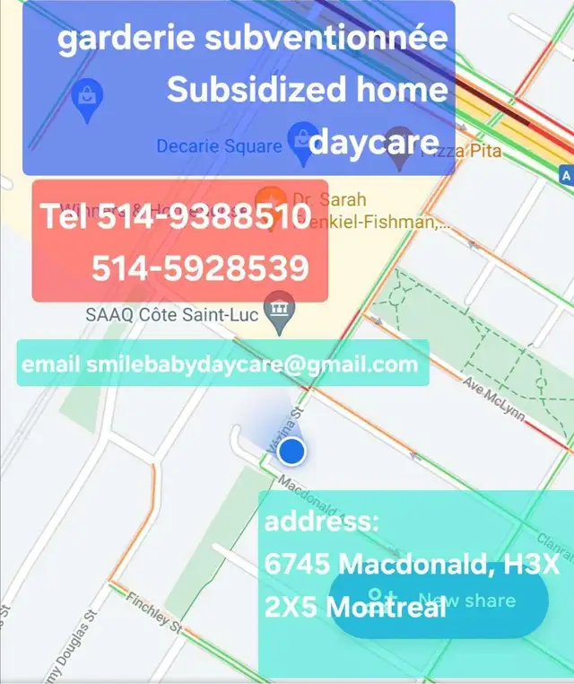 NDG CDN daycare /garderie 
