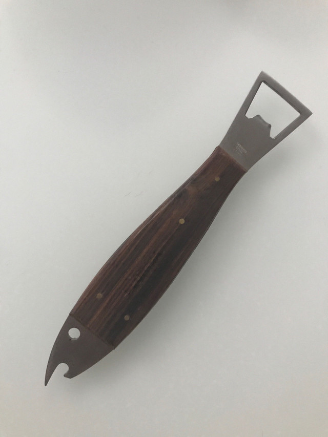 Nautical, Teak/Stainles Steel “Fish” Bottle Opener-8” Long in Arts & Collectibles in Bedford
