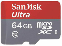 Sandisk, Kinston and Lexar 64GB Micro SD Cards